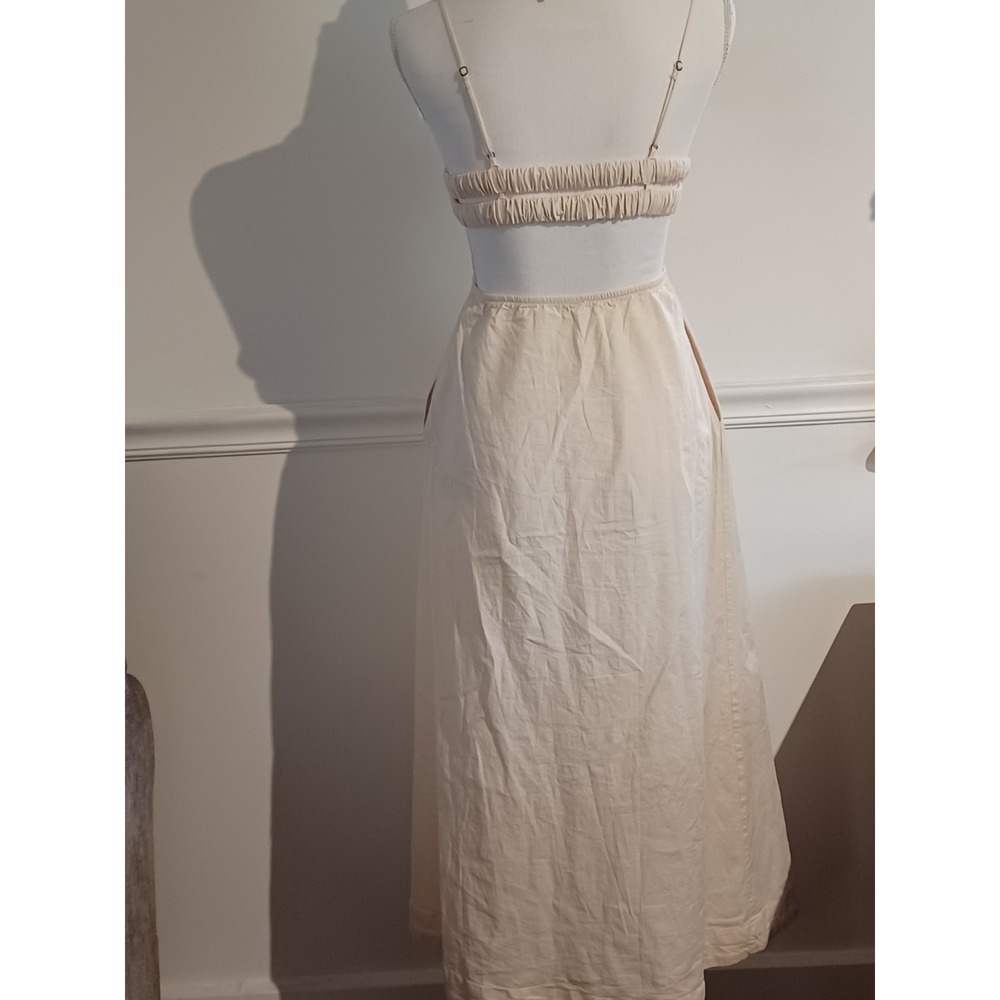 Free People Cream Smocked Bust Midi Sundress - Picture 5 of 10